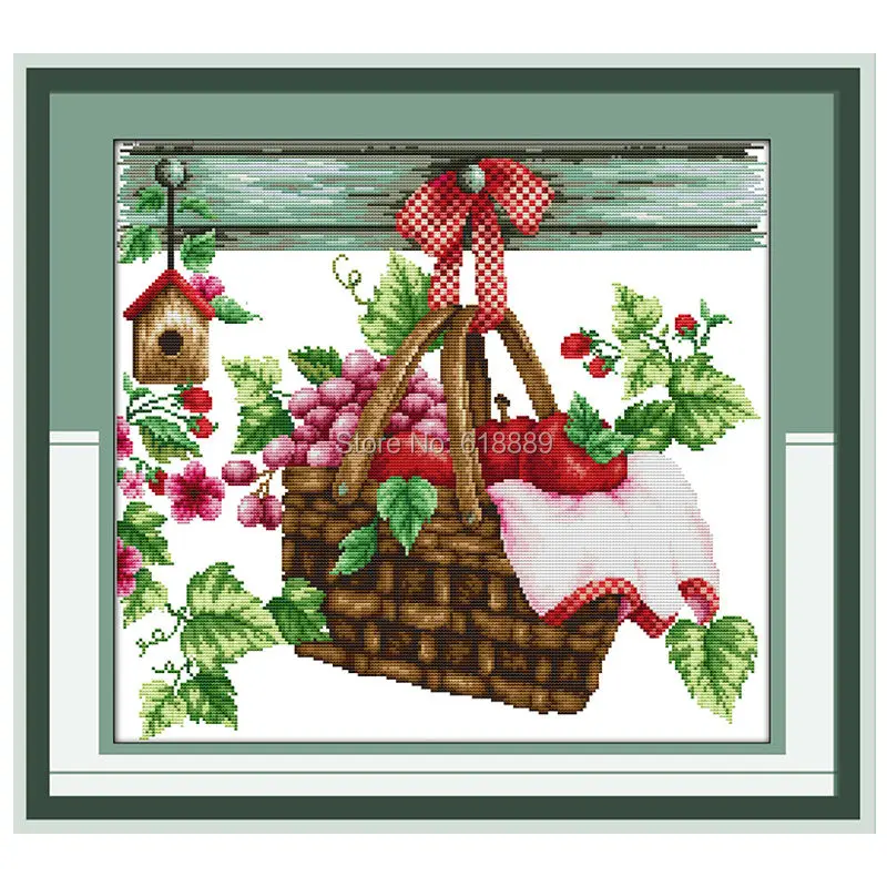 

Wholesale Needlework,Stitch,11CT 14CT Cross Stitch,Sets For Embroidery Kits,Fruit basket (3) Counted Cross-Stitching