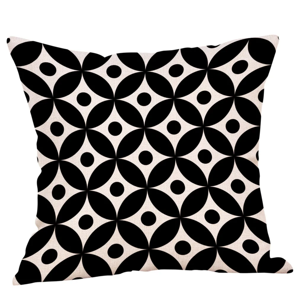 

45x45 Linen Blend Geometric Creative Pillow Case Waist Cushion Cover Sofa Home Decor Pillow Cases Retro Decor Holiday Gift Apr 4