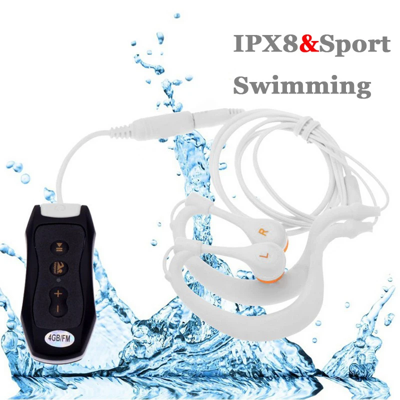 Volemer 8GB 4GB IPX8 Sports Waterproof Mp3 Player Earphone Mp3 for