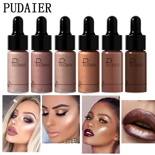 

Pudaier Highlighter Makeup Liquid Concealer Brighten Face Contour Makeup Glitter Liquid Illuminate Highlighter Bronzers Cosmetic
