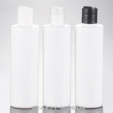 Красота Миссия 24 шт 250 мл пустые белые шампуни в лпстиковых бутылках с крышкой диска, пустые эфирные масла косметическая упаковка гель для душа