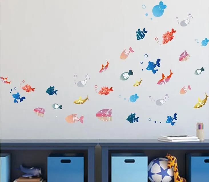 Бесплатная доставка: Find Nemo водонепроницаемые виниловые наклейки на стену с 3d
