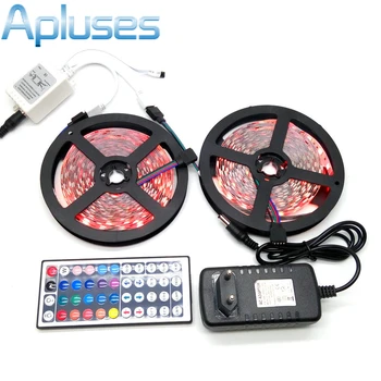 

10M LED Strip Light 5050 RGB 600LED Flexible Strip Light Set + 44Keys Remote Controller + 12V 3A Power Supply Adapter
