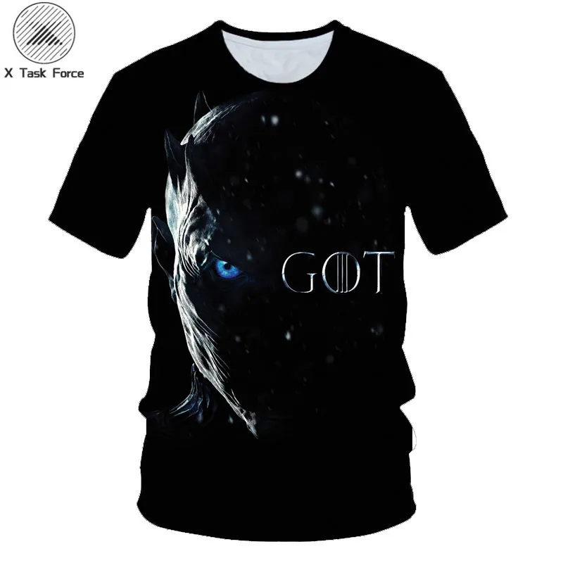 

Game Of Thrones Night King T Shirt 2019 New streetwear men's short-sleeved T-shirt plus size S-6XL Drop Ship X Task Force
