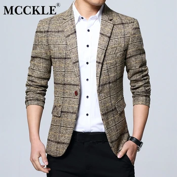 

MCCKLE New Arrival Brand Clothing Jacket Spring Suit Jacket Men Fashion Slim Male Suits Casual Blazers Men Plus Size M-5XL