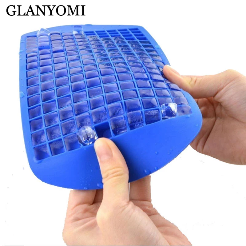 

160 Grids DIY Ice Cube Mold Square Shape Silicone Ice Tray Fruit Ice Cube Ice Cream Maker Kitchen Drinking Accessories 4 Colors