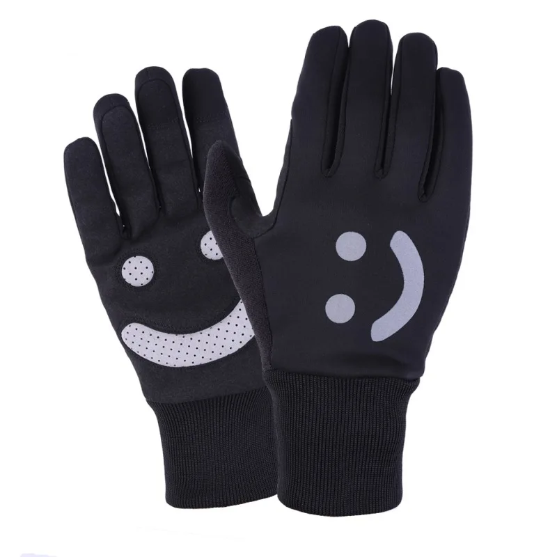 Спортивные перчатки со смайликом Водонепроницаемые Светоотражающие изоляционные уличные Верховые перчатки Happy Riding Four сезонные