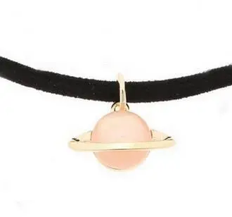 Timlee N050 Грация Мода Розовая планета подвеска Короткие ожерелья - Окраска металла: orange