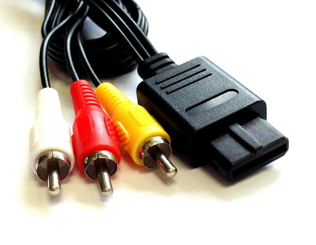 milits En effektiv ubehageligt Av Rca Audio Video Cable Tv Lead For Super Nintendo Snes N64 64 Gamecube  Console Av Cable - Cables - AliExpress