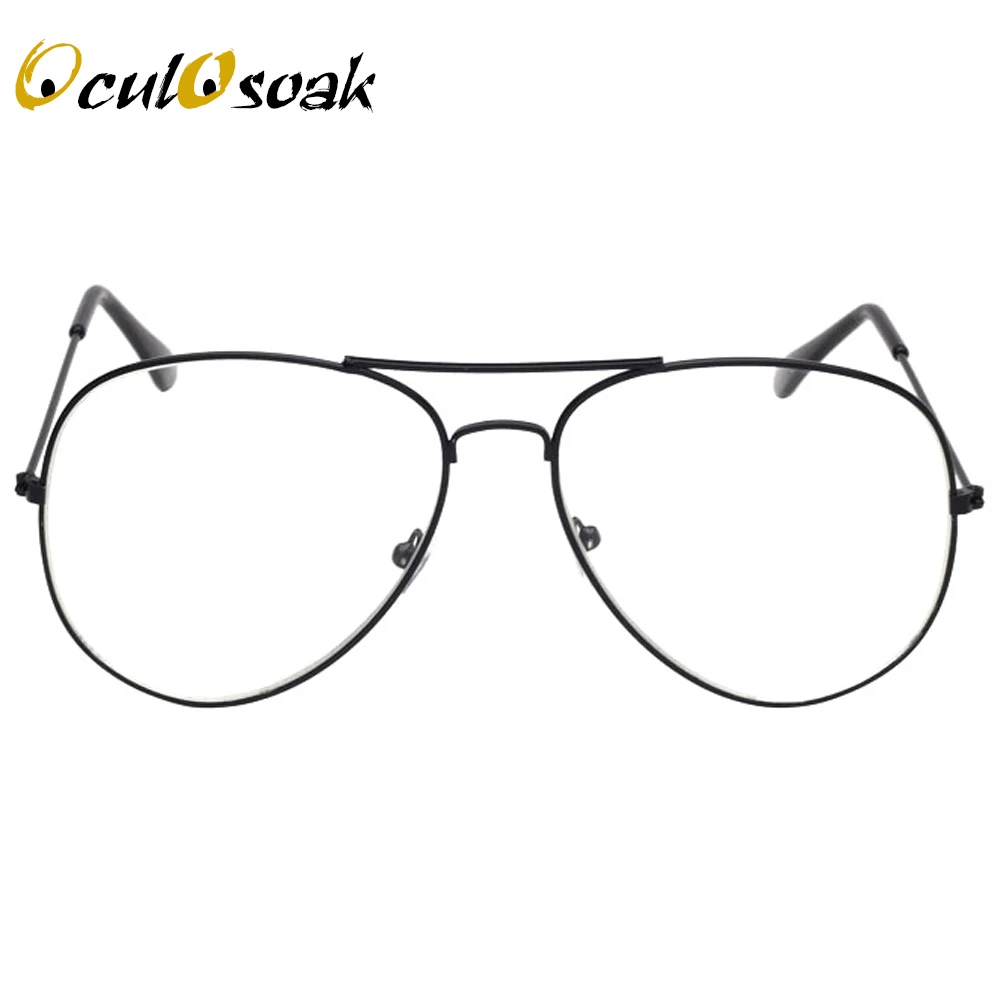 Прозрачные очки ретро очки металлические Золотые очки для близорукости женские и мужские оправы для очков оптические оправы прозрачные линзы