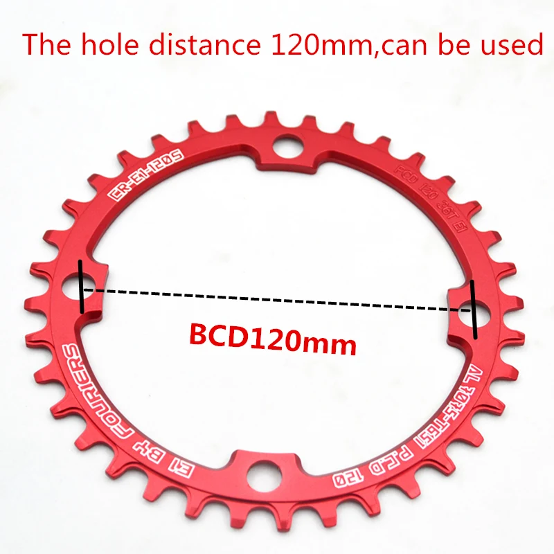 FOURIERS 120BCD круглая форма узкая широкая цепь 36 T/38 T/40 T/42 T/48 T MTB велосипедная Звездочка запчасти для велосипеда