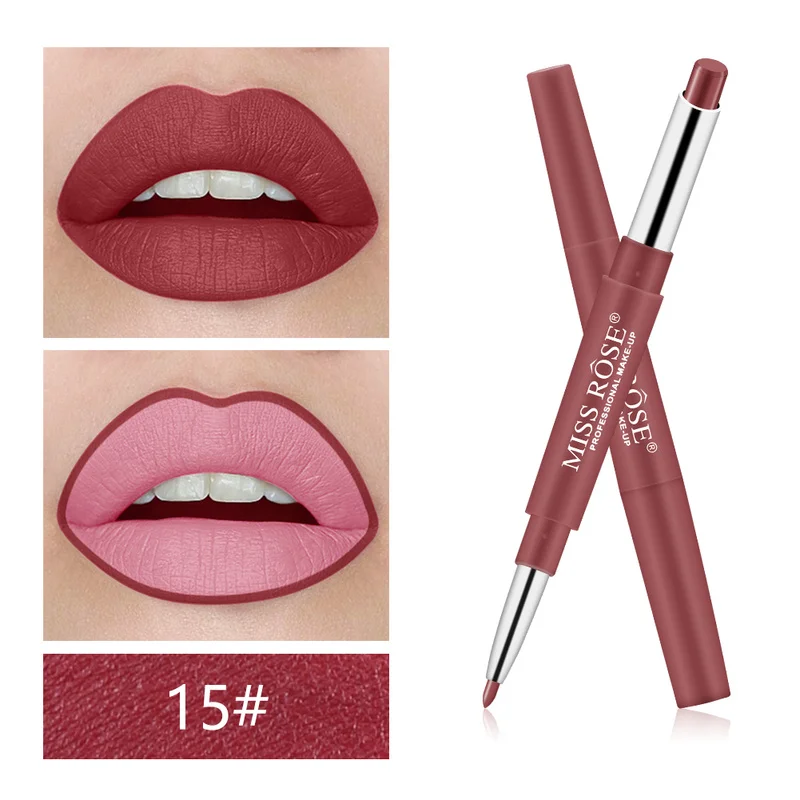 

Miss Rose 10 Colors Long-lasting Lip Liner Matte Lip Pencil Waterproof Moisturizing Lipsticks Makeup Contour Cosmetics Hot TSLM2