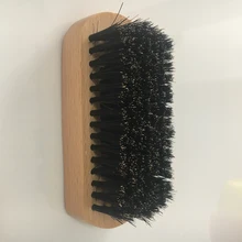 Черная Мужская щетка для бороды, натуральная щетина, гребень для бритья, Массажная щетка для усов ручной работы