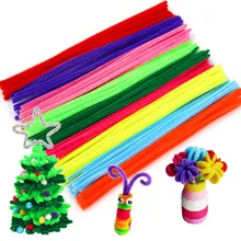 100pcs/set DIY Twisted Plush Stick Baby Toys For Kids Rainbow Color Baby Early Educational Toys Montessori Teaching Aids
