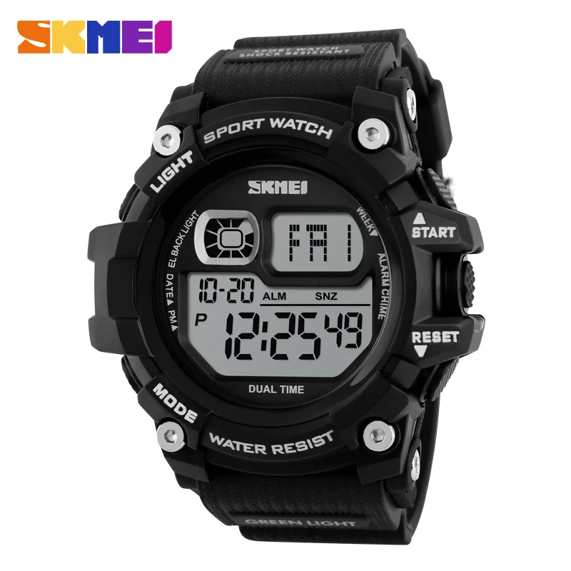 

New SKMEI 1229 Men LED Digital Watches Multifunction Chronograph Outdoor Sport Clock 50M Water Shock Resist Males Wristwatches