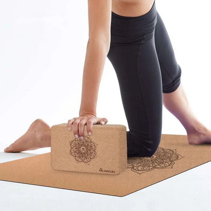 Yoga Block Eco-Friendly Cork Fitness Exercise Training Stretch Help Gym Pilates 