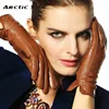 Elegant Women Genuine Lambskin Leather Gloves High Quality Autumn And Winter Plus Velvet Thermal Hot Trendy Female Glove L085NC ► Photo 1/6