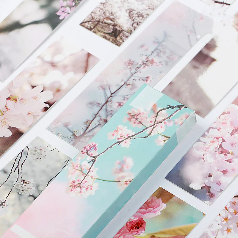 30 шт кавайные японские бумажные закладки сакуры для книг школьные принадлежности аксессуары Канцелярские принадлежности розовые крошечные милые бумажные держатели для страниц