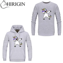 NEW Fashion Men Women Round Neck Hoodie Unicorn Printed Sweatshirts Winter Cotton Clothes 1PC US