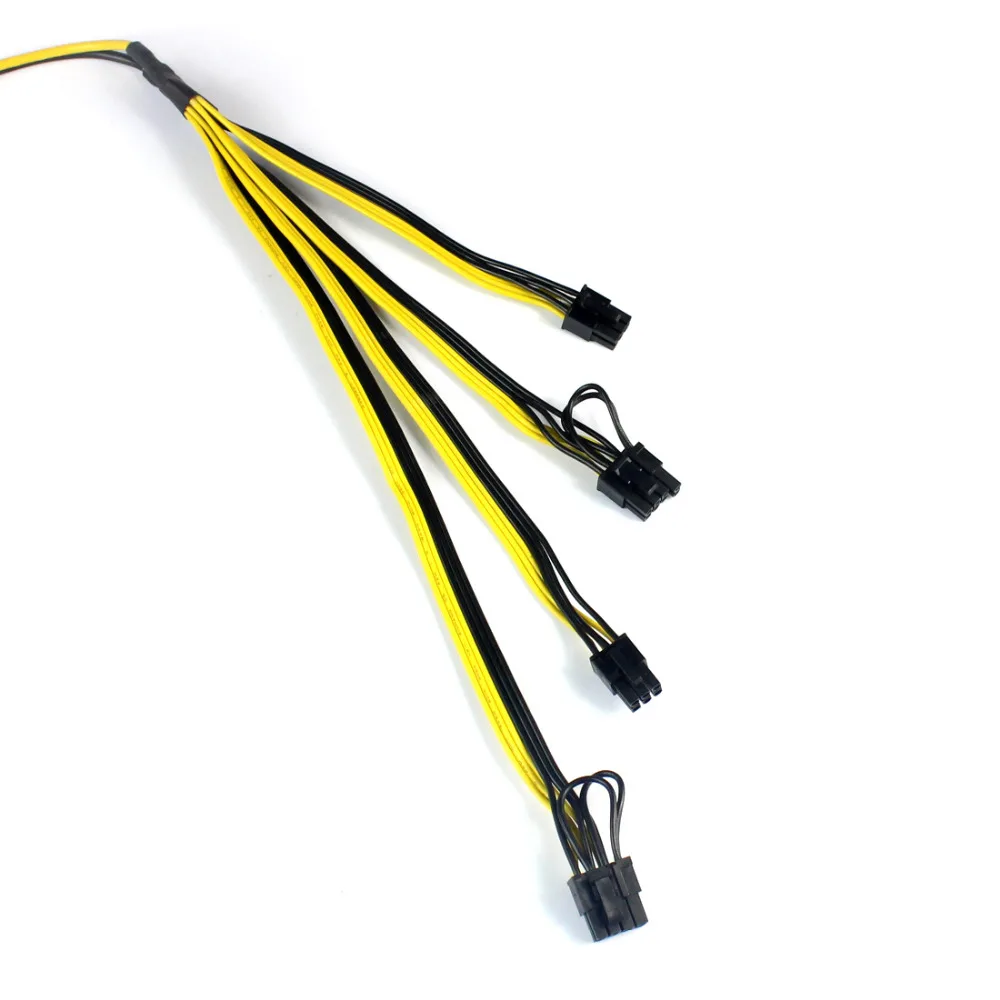 Power Supply Modified Cable Mine Machine Wire Graphics 6P Power Supply Cable12AVG+18AWG for DELL2950 1470 1950 PE Series F21518