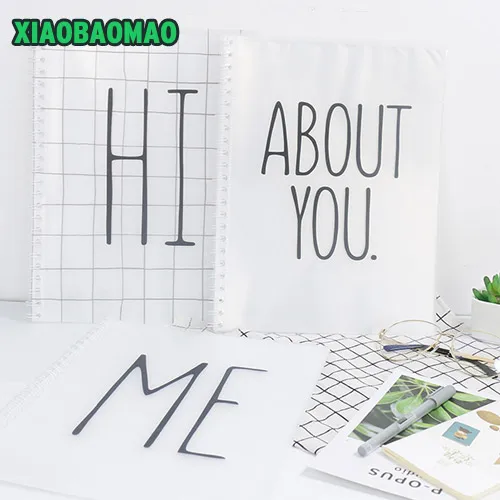 

Simple A4 20 Pockets Coil File Folder Case For Clear Book Document Bag School office stationery