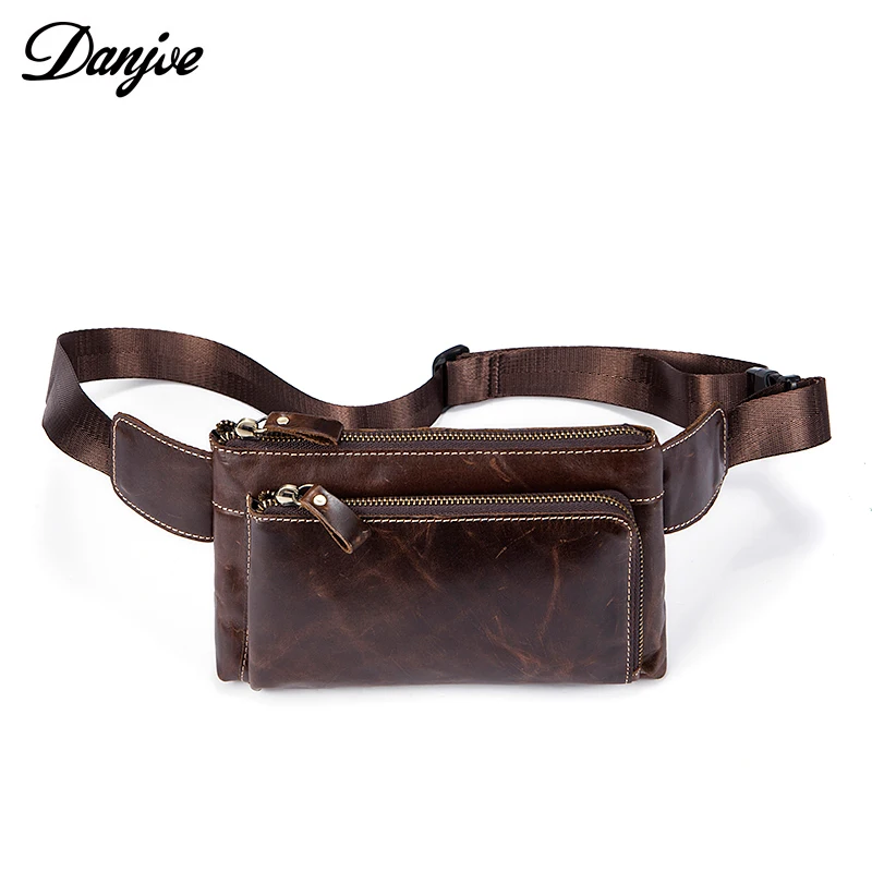 

Genuine Leather Waist Packs for Men Fanny Pack Belt Bag Male Small Waist Bags High Quality Travel New Vintage Phone Pouch Bags