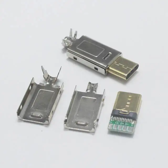 EClyxun 50 набор OTG 5Pin Type C к вилка медная Сварка двухсторонняя для Сделай Сам Зарядка