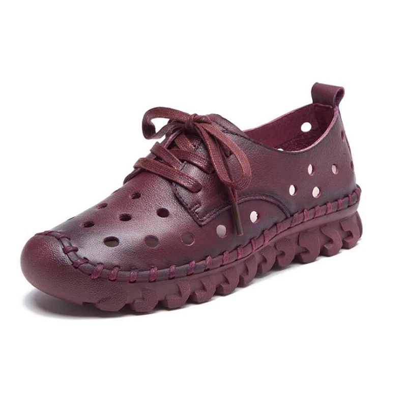 En Plates Femmes 3 Femme Chaussures Respirant À Peau De 5 La 4 2 Vache Appartements 6 Véritable Main Cousu Printemps Cuir Flexibles Casual Mocassins 2018 K 1 dqICd