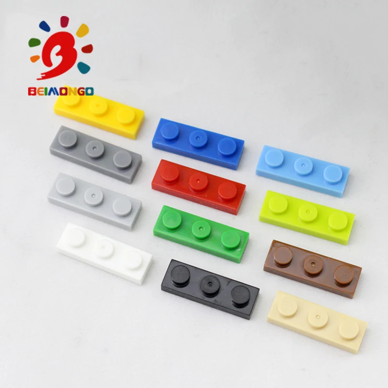 Бесплатная доставка! BEIMONGO конструктор пластина 1x3 строительные блоки 200 шт.