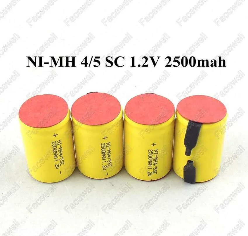 4/5SC 2500mAh 4/5 SC2500mAh 1 2 V Ni MH батарея SC mah 2500 перезаряжаемые батареи 4 шт./лот|rechargeable
