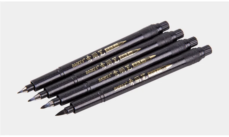 BAOKE качество 4 шт Черный цвет ручка для каллиграфии ручка многофункциональная ручка для письма художественные офисные школьные товары для рукоделия