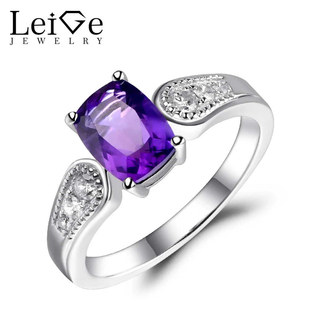 Украшения leige аметистовое кольцо натуральное серебро фиолетовый драгоценный камень Ювелирная Подушка обручальное кольцо, кольца для женщи... Украшения leige аметистовое кольцо натуральное серебро фиолетовый драгоценный камень Ювелирная Подушка обручальное кольцо, кольца для женщи...