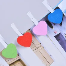 50pcs Mini Love Heart Wooden Clothespin Pinza de madera Clothespin bois Craft Clips DIY Clothes Photo Paper Peg Clothespin
