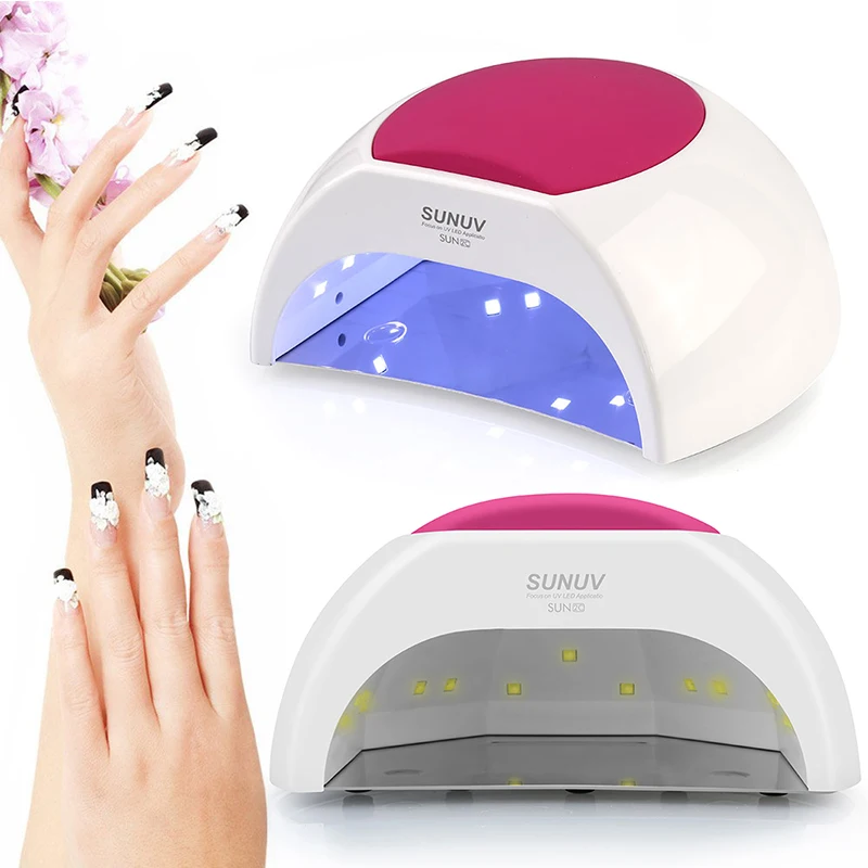 

ELECOOL New 2 Light Source Nail LED Light SUN2C 48W Gel Polish Infrared Senor Nail Dryer Cure Lamp Phototherapy Manicure Tool