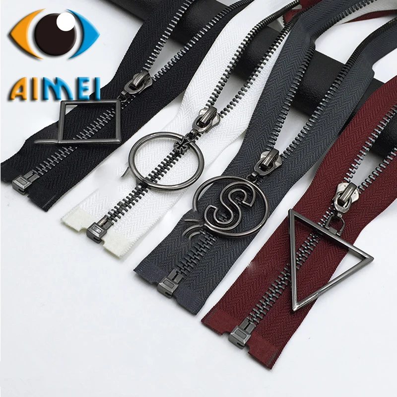 

Manufacturers of metal black teeth open tail zipper high - end clothing jacket men and women jacket cotton clothing zipper whole