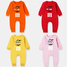2018 Autumn Boy Clothes 100% Cotton M Humorous Smiling Face Lengthy Sleeve Romper Child New child Garments Jumpsuit Brief Child Clothes