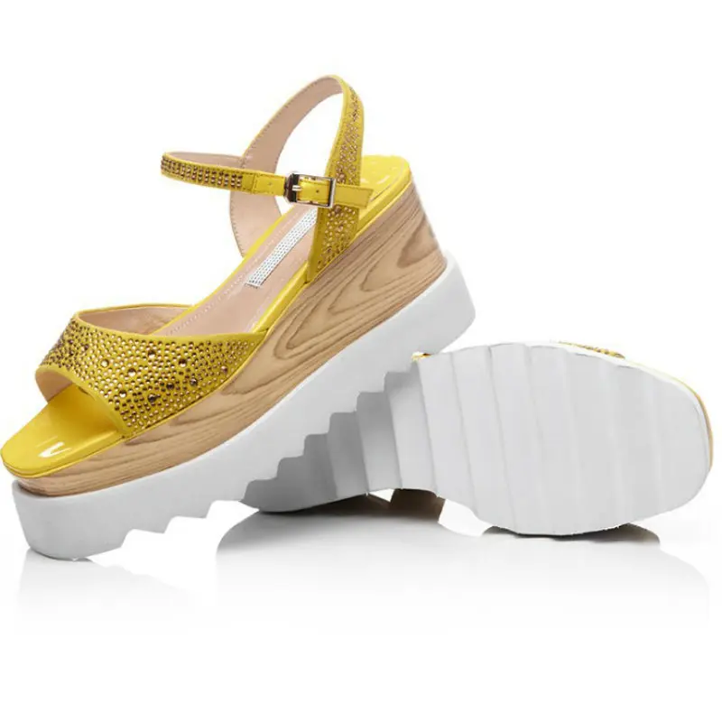 2017 summer women thick sole platform high heels sandals shoes (5)