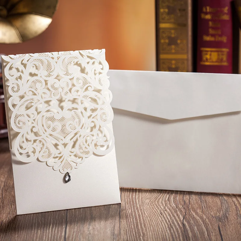 Laser Cut Wedding Invitations Blank Invitation Cards For Birthday Laser Cut Wedding Invitations Blank Invitation Cards For Birthday With Rhinestone Party Supply Stock In Usa Cw5001 Event From Home Garden On