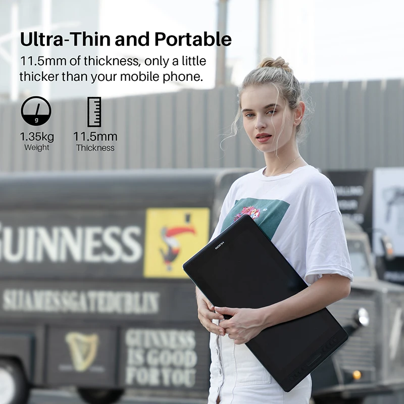 Preise Huion Kamvas Pro 16 15,6 zoll Digital Tablet Batterie Freies Pen Display Tablet Monitor Zeichnung Monitor mit Tilt func AG Glas