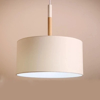 Современный подвесной светильник в скандинавском стиле D25cm D40cm, высокое качество, черный, белый цвет, большой тканевый абажур, Потолочный подвесной светильник