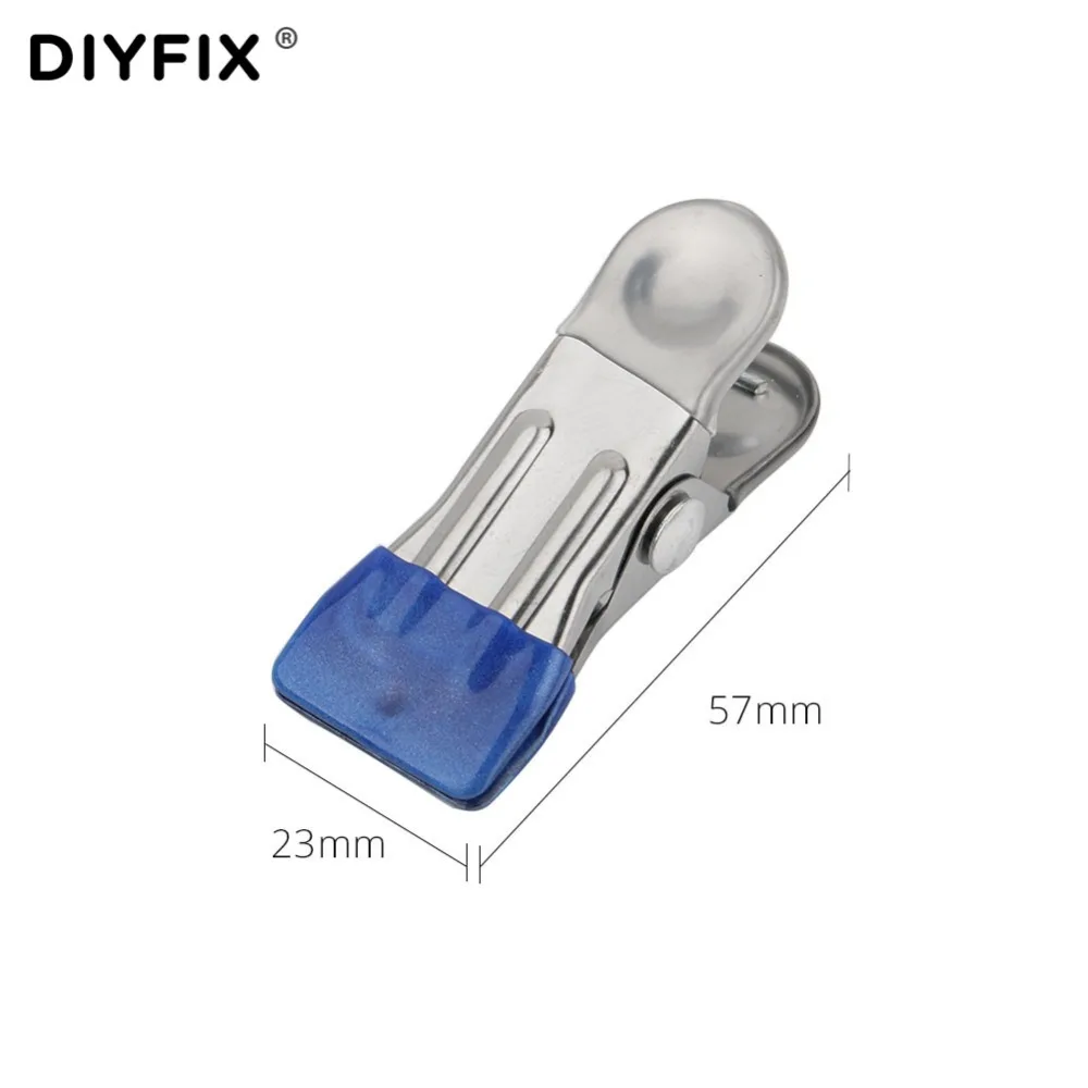 DIYFIX 10Pcs Metal Clip Fixture Multi-purpose Fastening Clamp for Mobile Phone Tablet Glued LCD Screen Repair Tools Set - Image 2