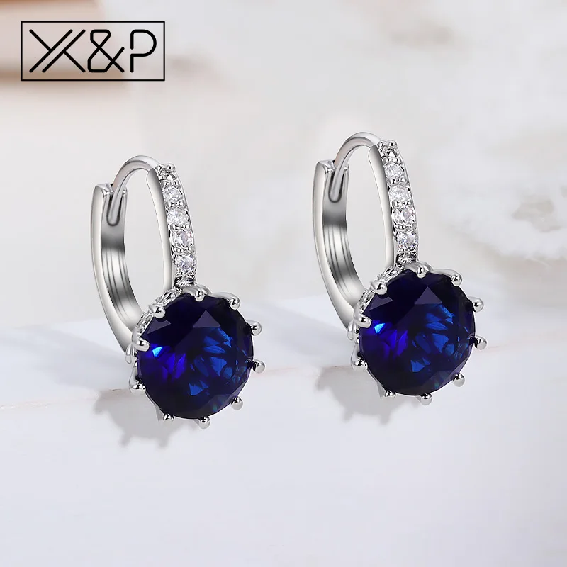 Женские серьги гвоздики в виде цветка X & P модные Очаровательные Круглые с