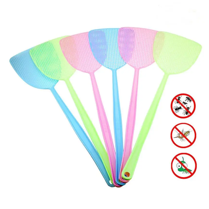 

Fly Swatter Pest Control 6pcs Manual Plastic 17.5' Durable Long Handle Fly Swatter fliegenklatsche Dropshipping 18aug10