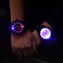2016 Fashion Large Dial Silicone 3D Luminous Waterproof Quartz Watch Man And Women Men Wristwatches Relogio Masculino AB987