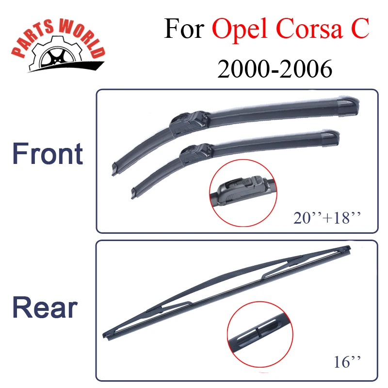 Передние и задние стеклоочистители для Opel Corsa C 2000 2001 2002 2003 2004 2005 2006 резиновые Авто