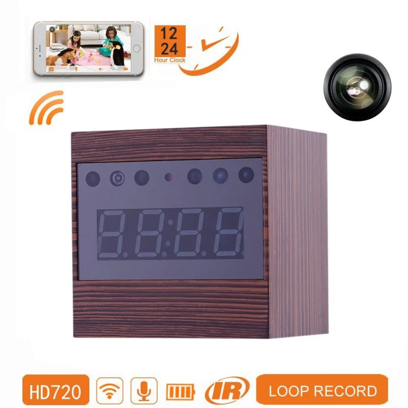 

EDAL 1080P Wireless Camera Alarm Clock Camera Home Security Surveillance Camera Recorder with Night Vision Remote Control