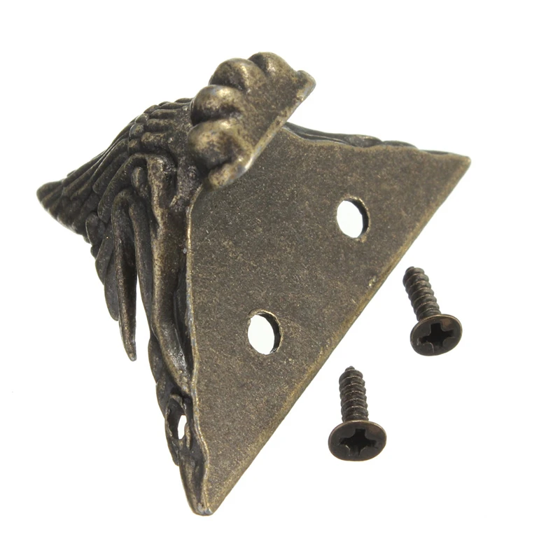 4Pcs/lot Antique Brass Jewelry Chest Wood Case Box Furniture Corner Protector For Home Decoration 4Pcs/lot Antique Brass Jewelry Chest Wood Case Box Furniture Corner Protector For Home Decoration