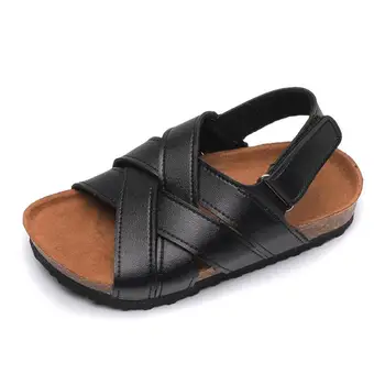 

Children Cork Slippers Fashion Summer Boys Sandals Kids Shoes Slip On Child Girls Sandals For Kid Sandals Size 24-34 Black White