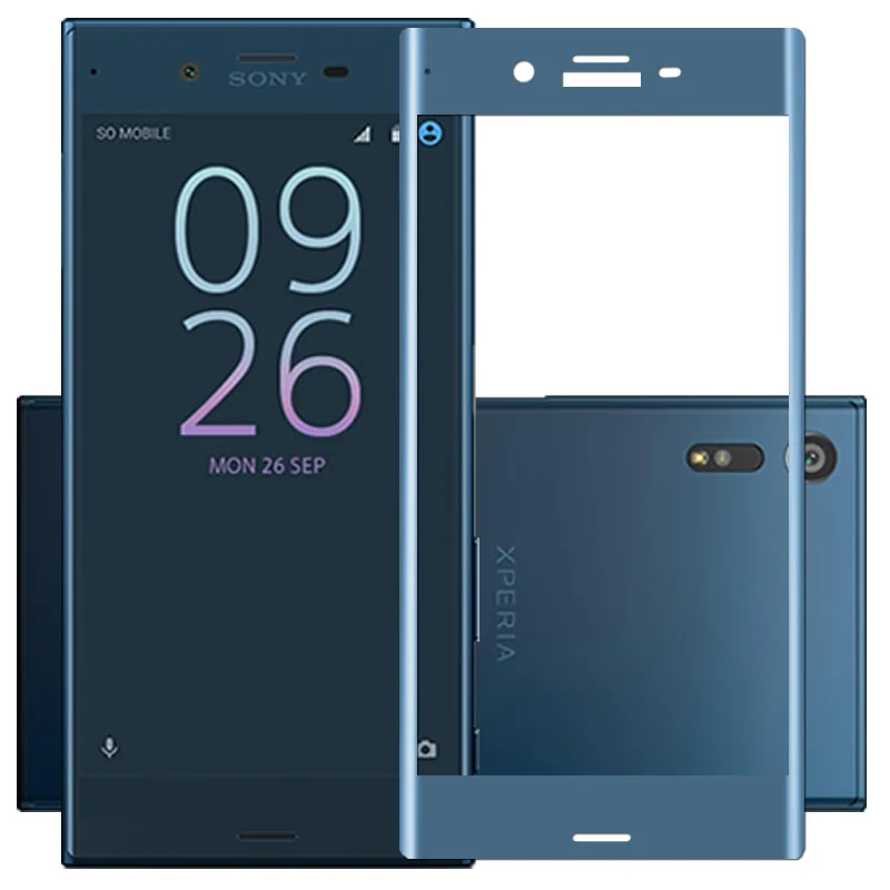 3D изогнутое полное покрытие из закаленного стекла для sony Xperia XZ Premium E5563 XZ F8332 XC F5321 Взрывозащищенная защитная пленка - Цвет: Blue