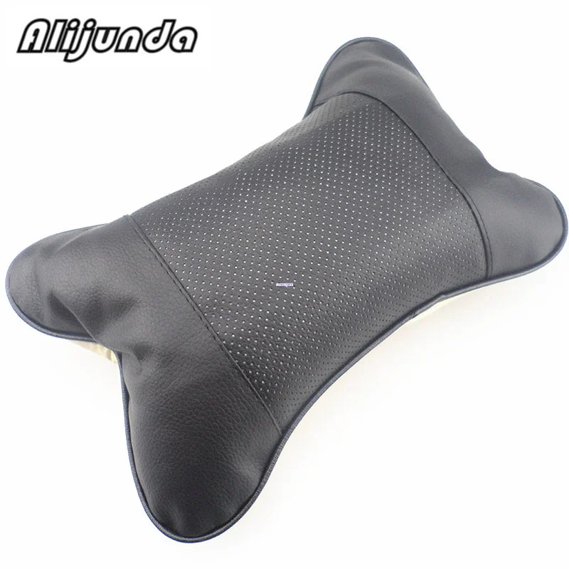 2pcsartificialleatherneckheadrestbreathablecarpillowforLand